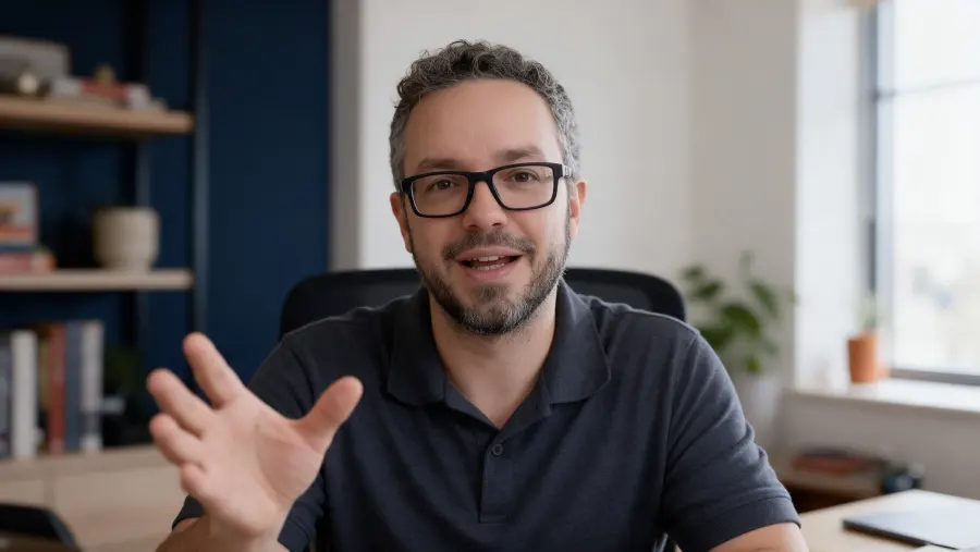 O Teacher Josef dando aula ao vivo pela webcam.